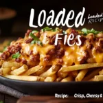 fries loaded with melted cheddar, crispy bacon bits