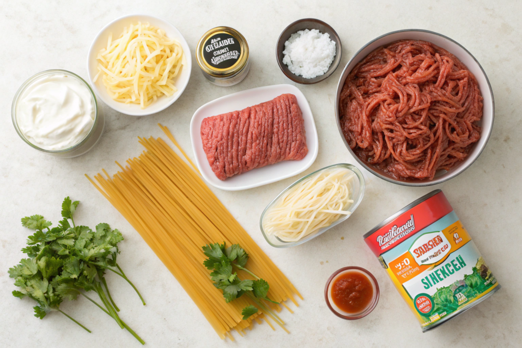 Cheesy Taco Spaghetti Bake Recipe