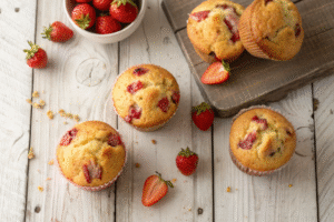Strawberry Muffins – Moist, Fluffy & Full of Flavor