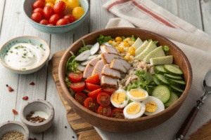 Hearty Chef Salad with Ranch Dressing: A Classic Meal in a Bowl