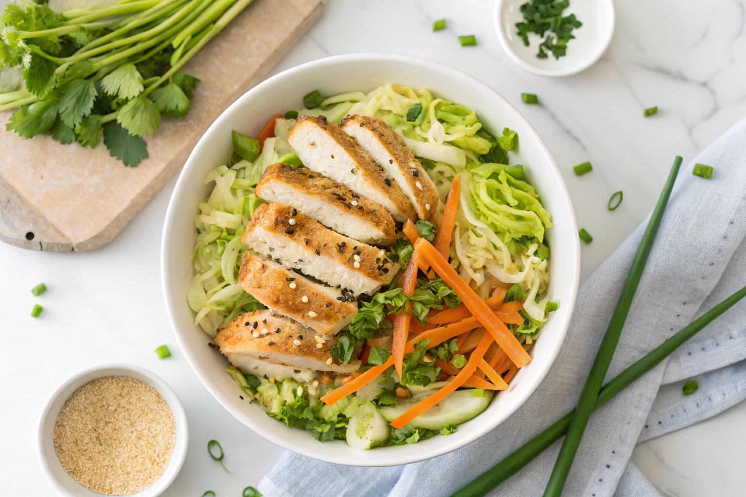Ginger Chicken Napa Salad (Crisp, Fresh & Flavor-Packed Lunch)