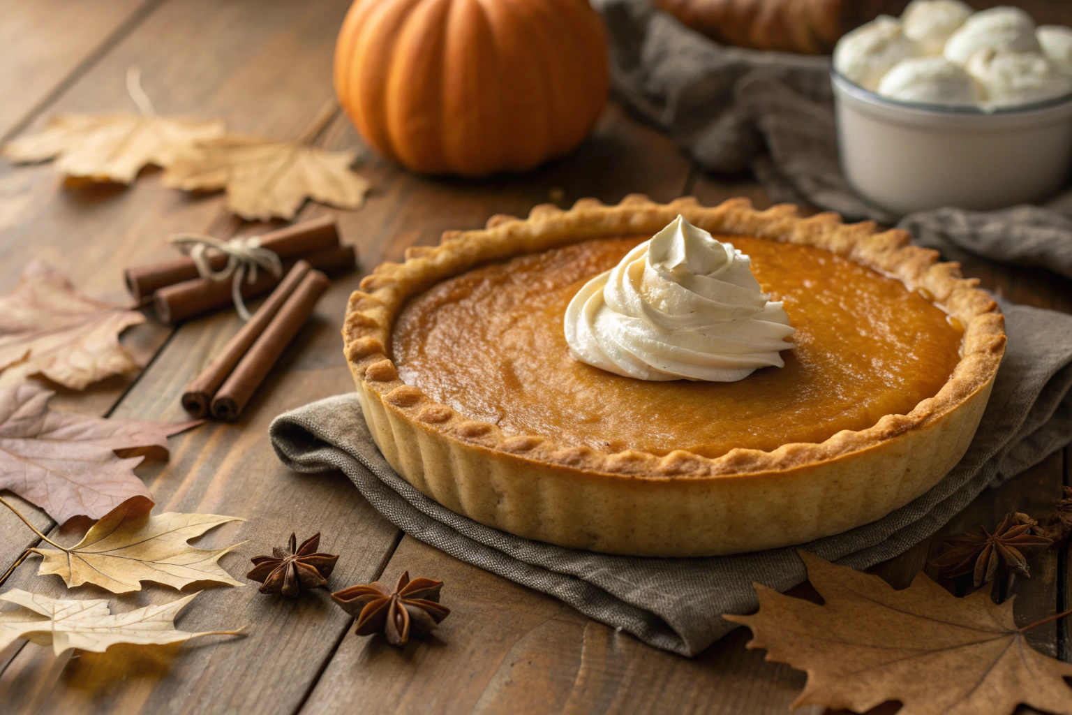 Classic Pumpkin Pie with Buttery Homemade Crust — A Fall Favorite
