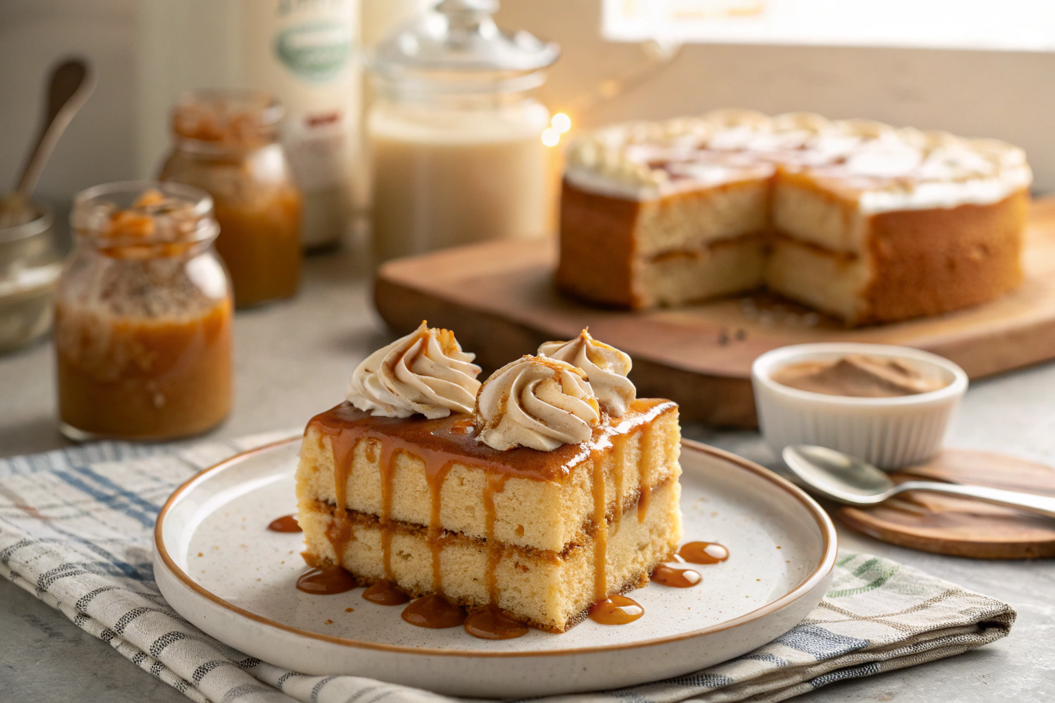 Salted Caramel Butter Cake with Cream Cheese Frosting