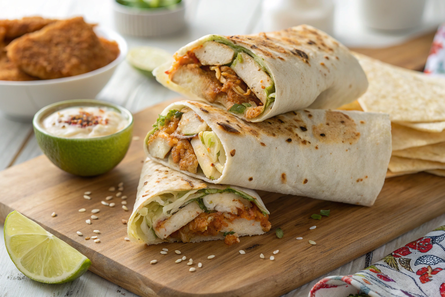 Crispy Asian Chicken Wraps Recipe – Oven-Baked Sweet & Spicy Lunch Perfection