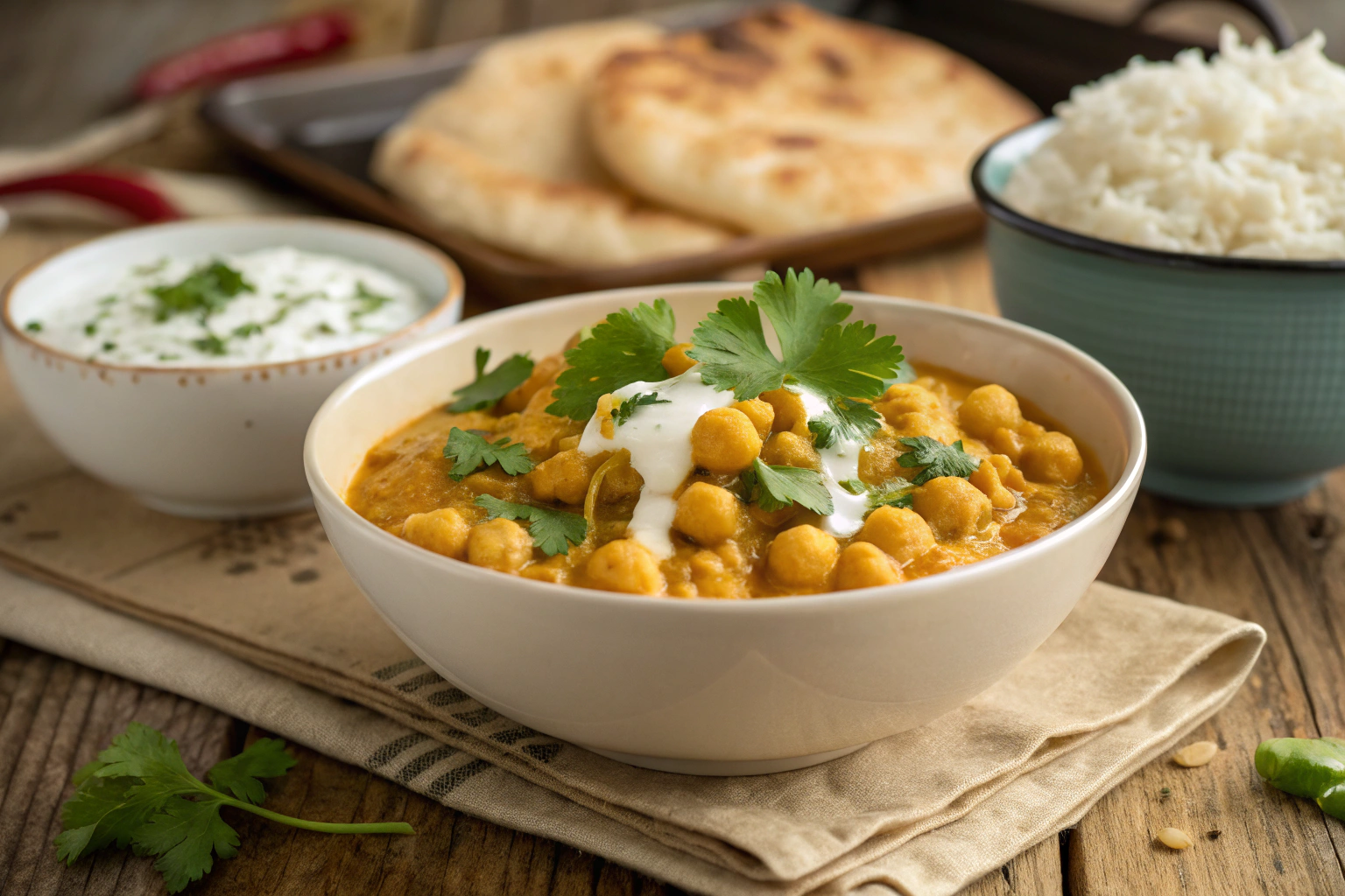 Easy Chickpea Curry (Creamy, Comforting & Vegetarian Dinner)
