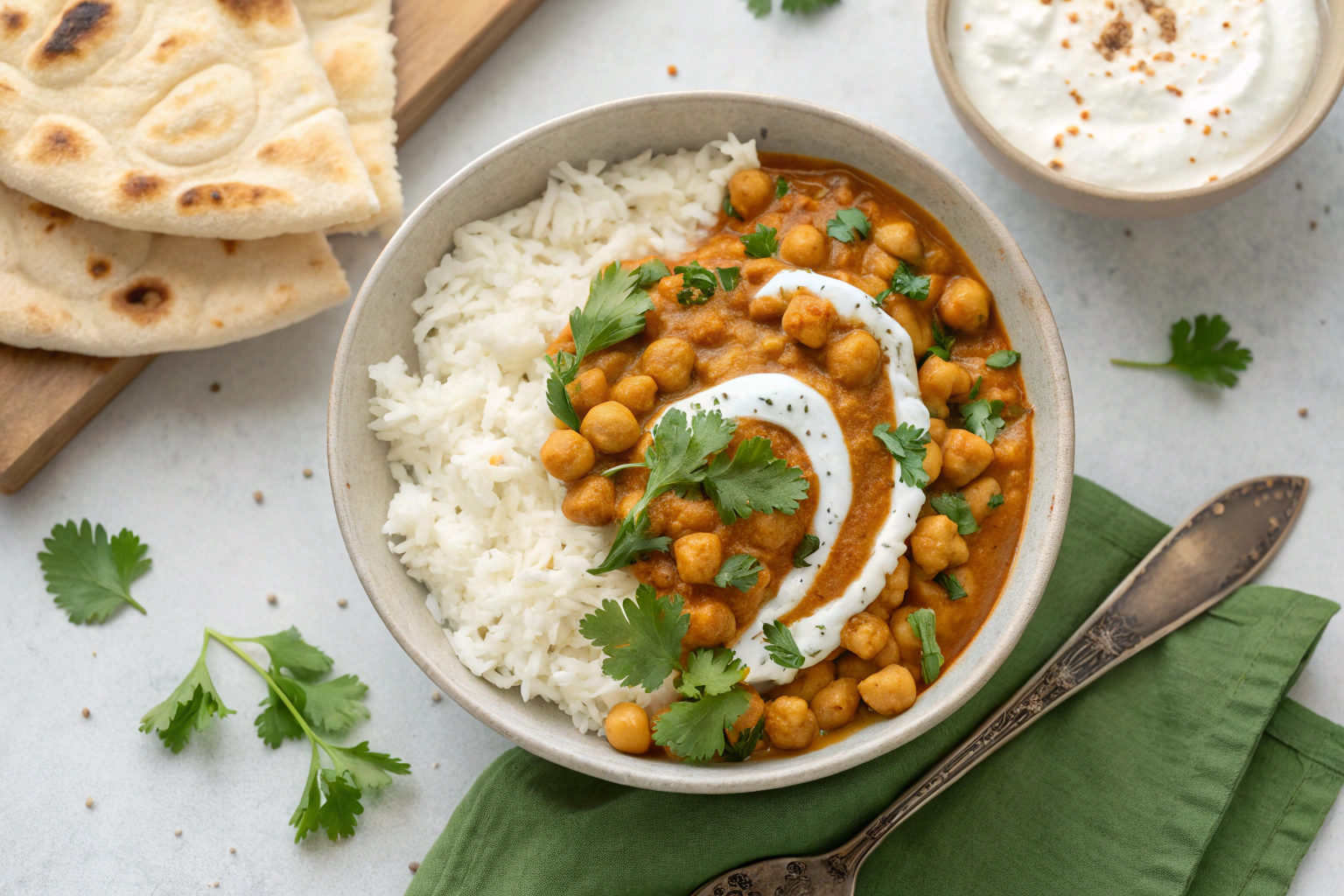 Easy Chickpea Curry (Creamy, Comforting & Vegetarian Dinner)