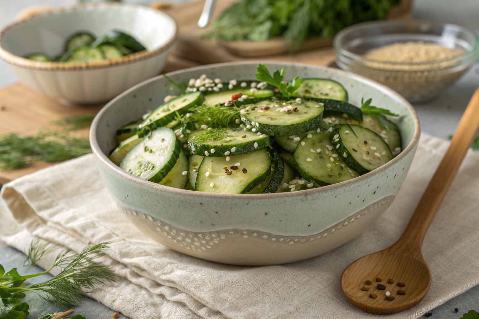 Fresh Cucumber Salad Bowl – Crisp, Cool, and Flavor-Packed