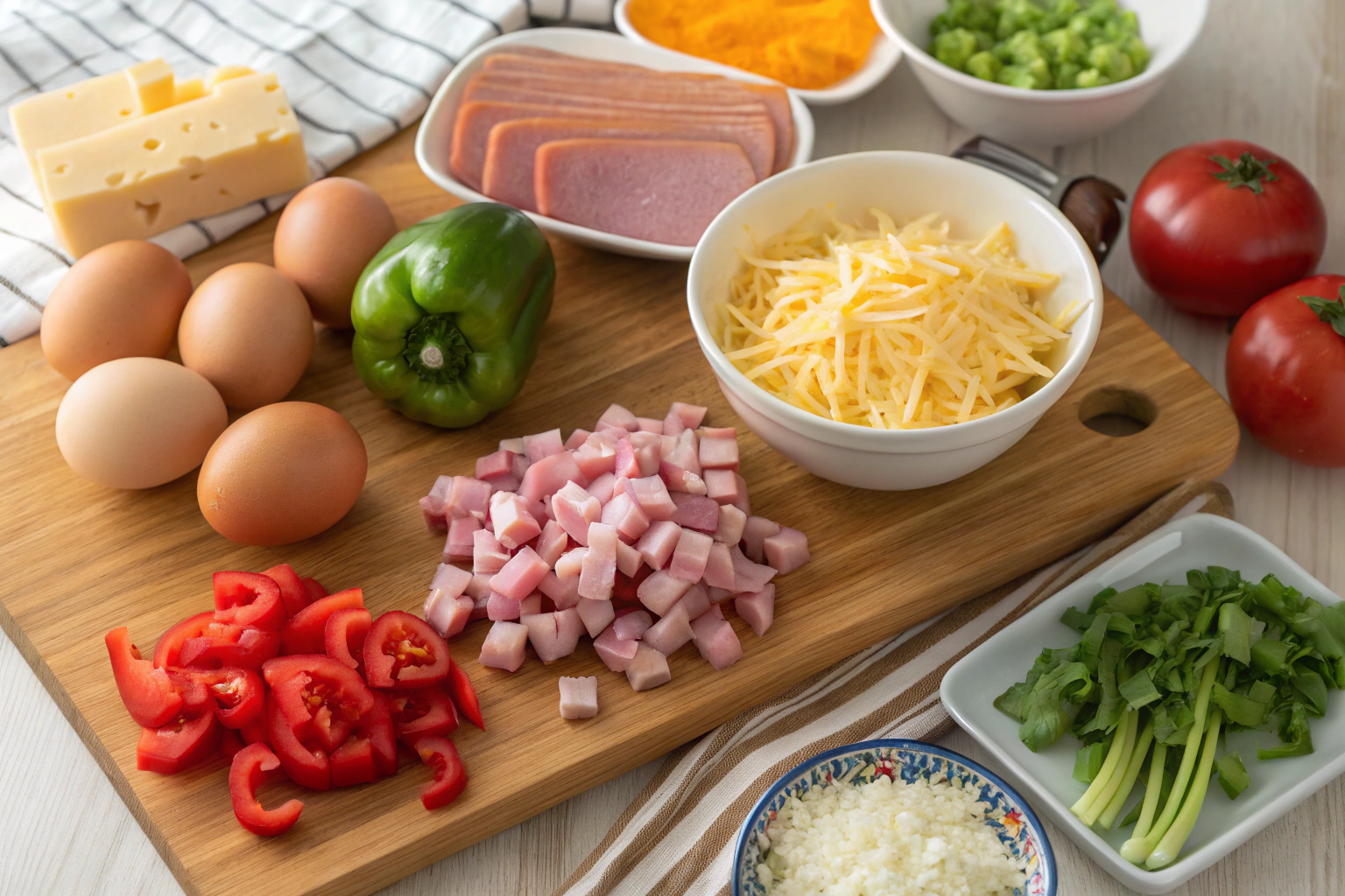 Western Omelette Recipe – Classic Breakfast with Ham, Peppers & Cheese