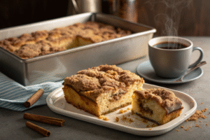 Cinnamon Coffee Cake with Crumb Topping — Soft, Sweet, and Perfect with Coffee