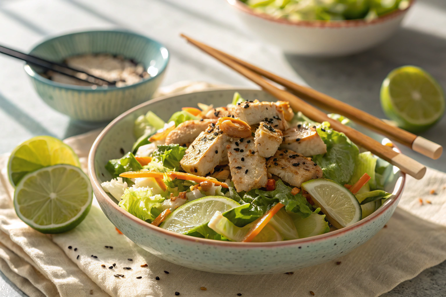 Ginger Chicken Napa Salad (Crisp, Fresh & Flavor-Packed Lunch)