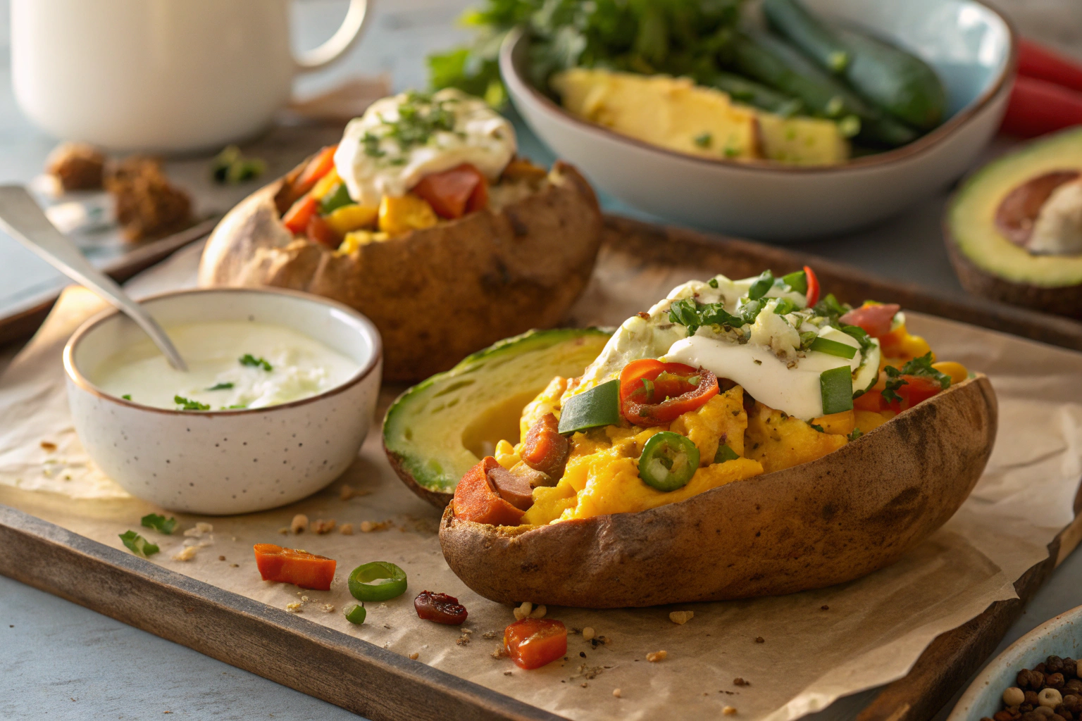 Stuffed Sweet Potato Sunrise Recipe – Nutritious, Cozy & Full of Flavor