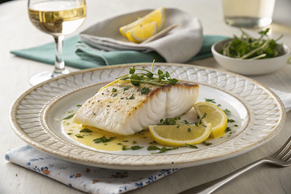 Baked Halibut with Lemon Recipe – Light, Flaky & Flavorful Dinner