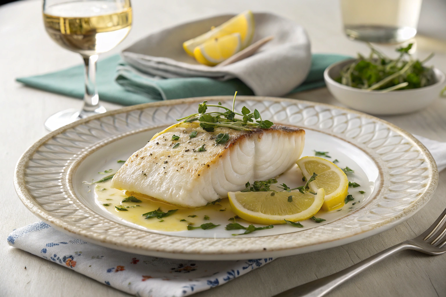 Baked Halibut with Lemon Recipe – Light, Flaky & Flavorful Dinner