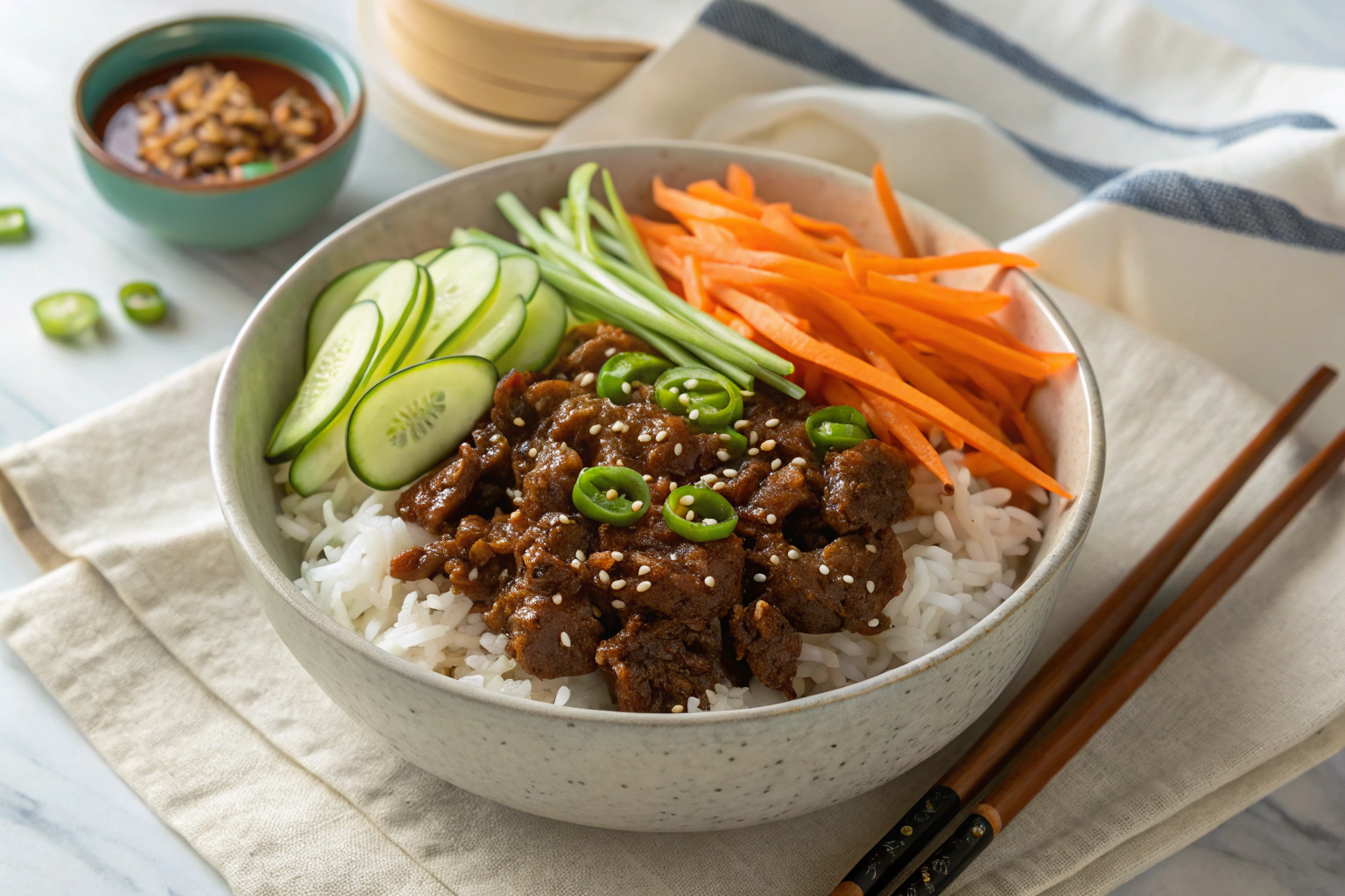 Flavor-Packed Ground Beef Bulgogi Bowl: A Quick and Easy Korean-Style Dinner