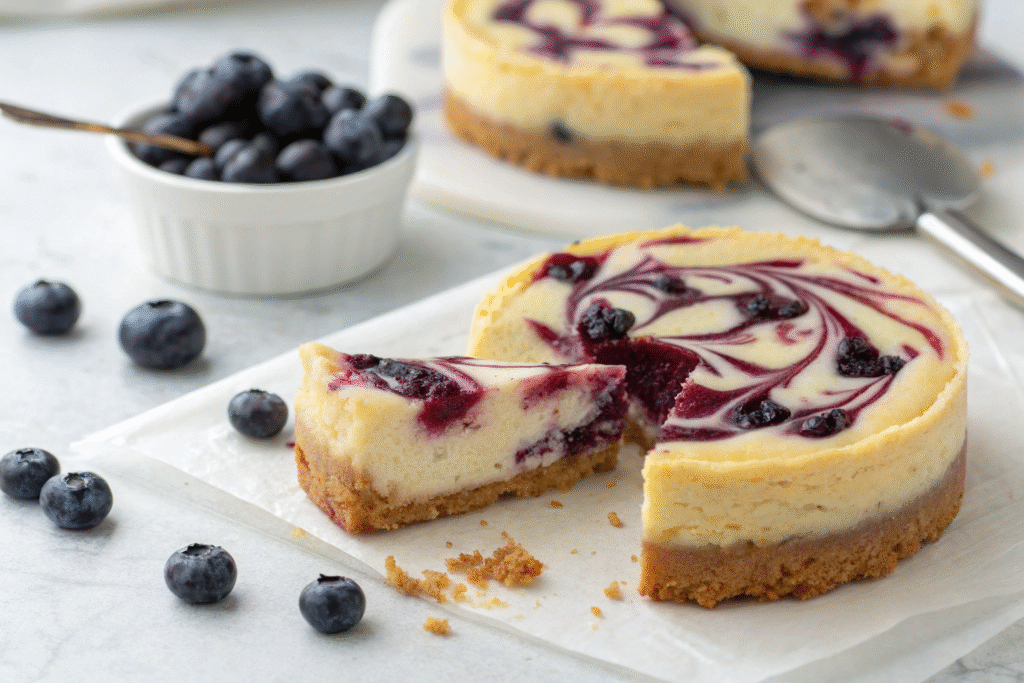 Lemon Blueberry Mini Cheesecakes – Creamy, Tangy & Bite-Sized Bliss