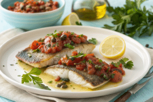 Seared Mediterranean Sea Bass – A Light, Flavorful Dinner Delight