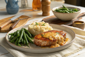 Cheesy Stuffed Pork Chops Recipe – Juicy, Golden & Oven-Baked